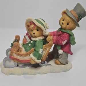 Cherished Teddies Lindsey And Lyndon Walking In A Winter Wonderland